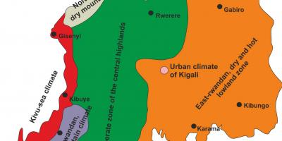 Քարտեզ Ռուանդայի կլիմայի
