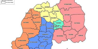 Քարտեզ Ռուանդայի քարտեզի գավառների