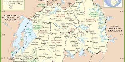 Քարտեզ Ռուանդայի քաղաքական